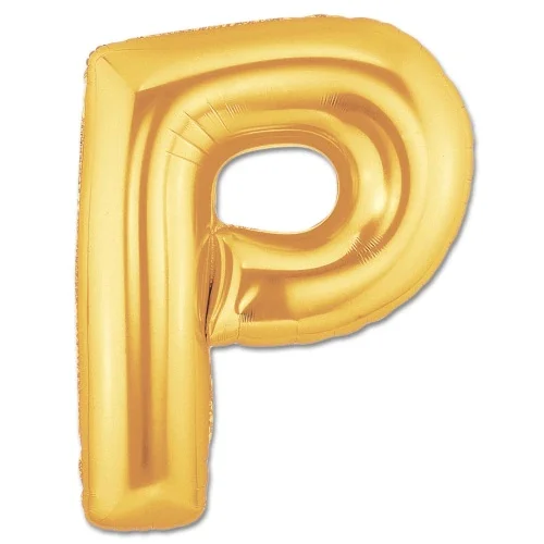 P Letter Foil Balloon Gold Color 40 Inches 431621175