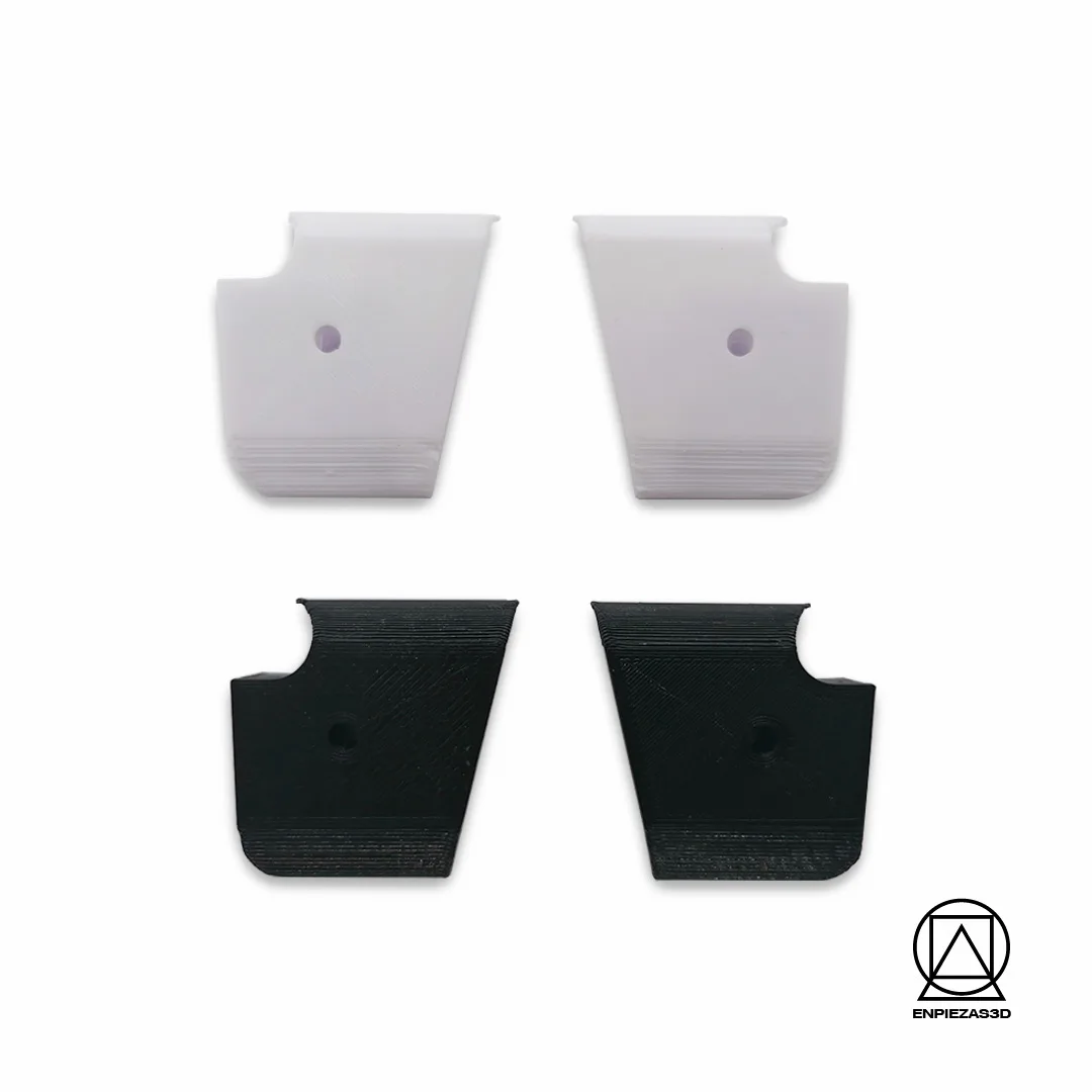 Conjunto Terminales Modelo 5 guía perfil Caravana compatible, kit repuesto terminales final guías ventana varios modelos 36x34 Hobby. Airstream. Knaus. Moncayo. Sun Roller. Tabert. Sterckeman. Turmo.