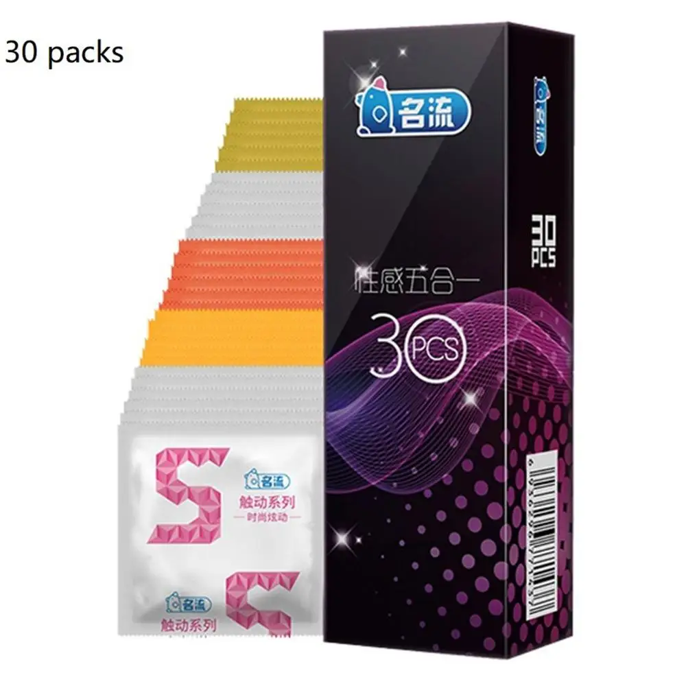 

30pcs Mingliu 5 Types Pleasure Penis Condoms For Men Sex Toys Dots Natural Rubber Condones Male Penis Sleeve Contraception Tools