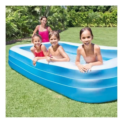 Piscina Inflável rectangular Intex 58484 305cm x 183cm x 56cm 1020L color blue/white