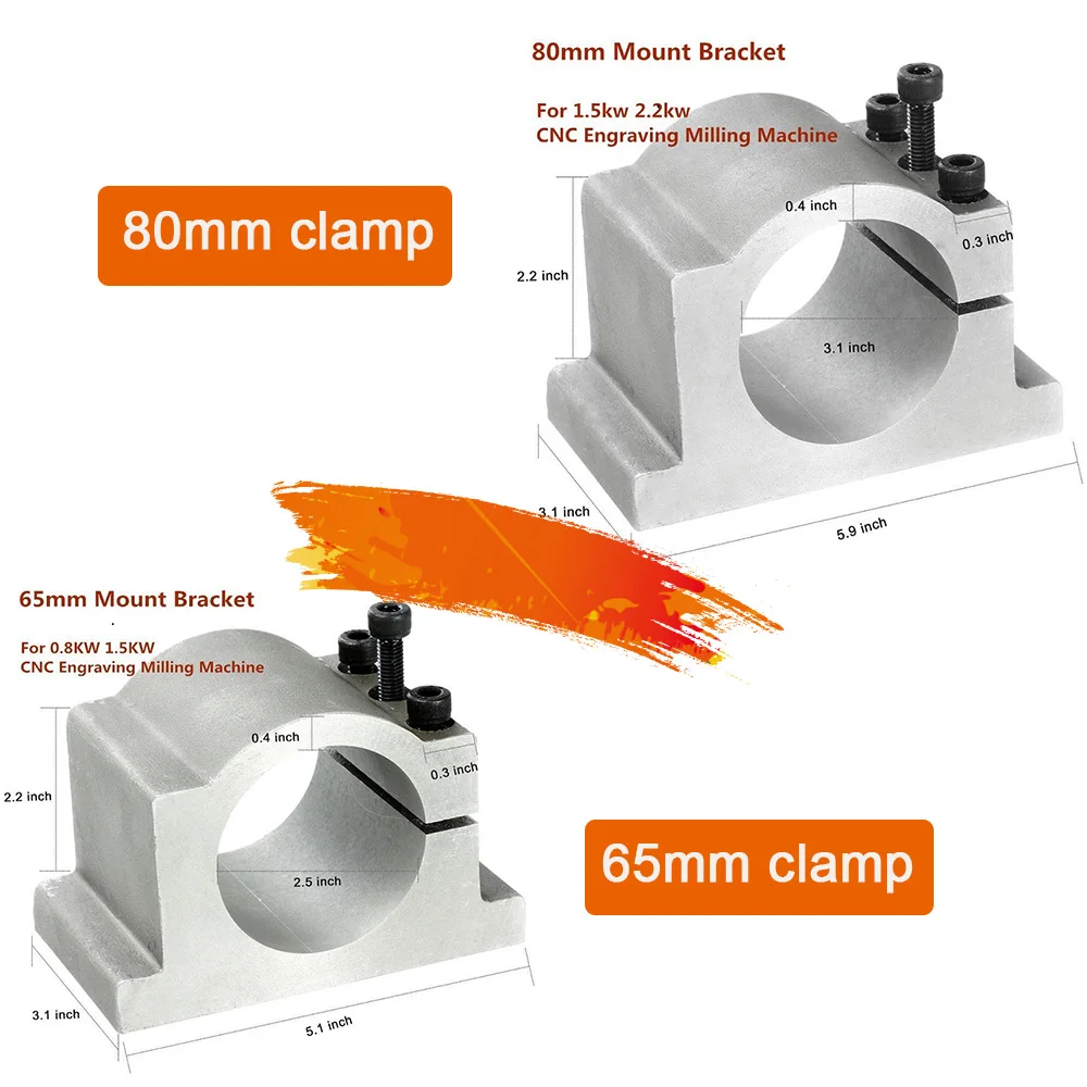 Imagem -06 - Water Cooled Spindle Kit Eixo de Refrigeração de Água Inversor 80 mm Spindle Bracket Bomba de Água 80w Er20