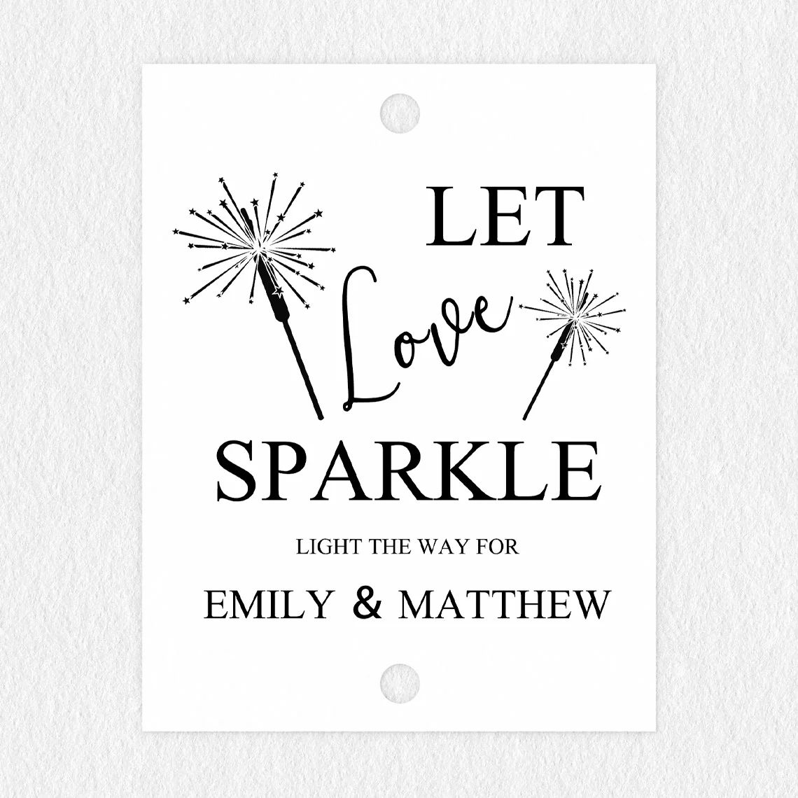 

Personalized Firework Send Sign, Customizable Firework Sign, let Love sparkle, Wedding sparkler