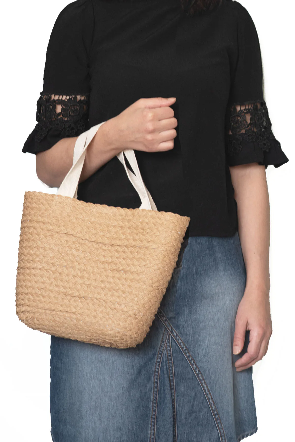 2021 Vrouwen Knit Tote Straw Canvas Strand Reistas Handgemaakte Mand Schoudertas Vrouwen Tassen Emmer Tas Gemaakt in Turkije