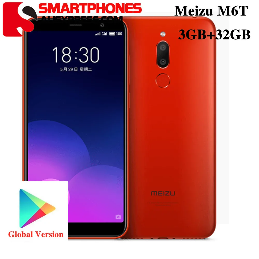 Global Version 98%New Meizu M6T Smartphone Android 3G 32G 5.7 inch Full Screen  MT6750 Super MBack fingerprint Payment