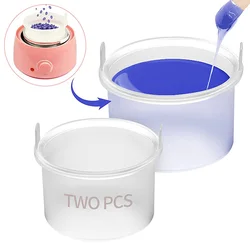 2Pcs Siliconen Wax Pot Wax Smelten Innerlijke Pot Vervanging Anti-aanbak Siliconen Ontharing Wax Kom Voor 500Ml Wax warmer Machine