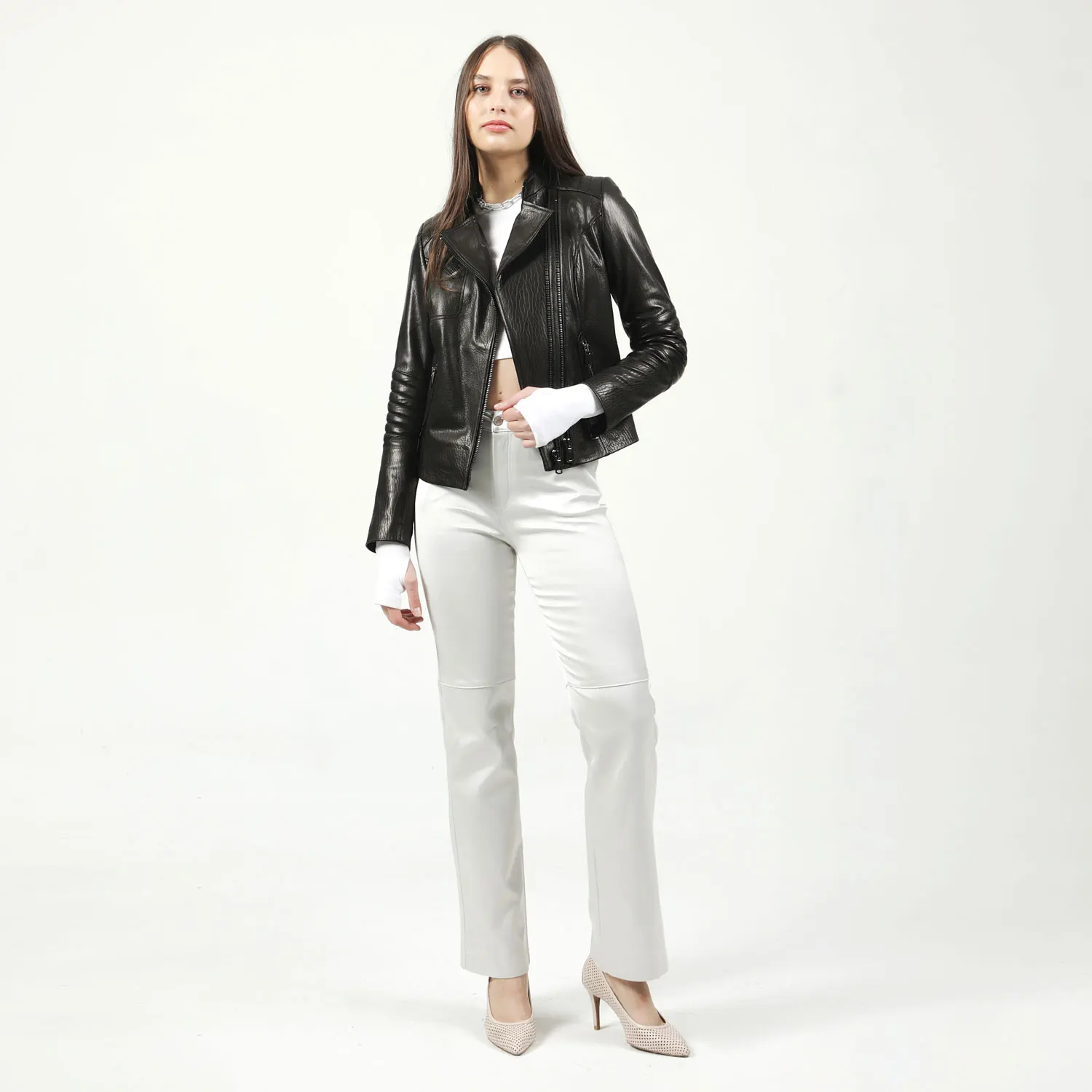 Veste en cuir véritable pour femmes, Design tendance, 2021 peau de mouton naturelle, nouvelle mode, couleurs mi-longues, automne et printemps, 100