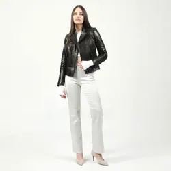 Veste en cuir véritable pour femmes, Design tendance, 2021 peau de mouton naturelle, nouvelle mode, couleurs mi-longues, automne et printemps, 100 veste en cuir femme cuir véritable perfecto cuir femme