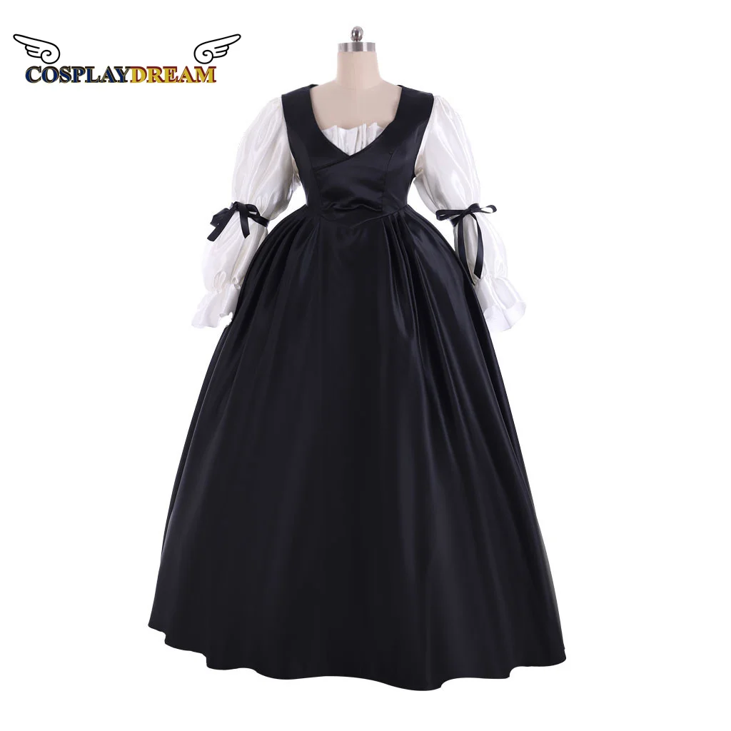 

Cosplaydream TV Outlander Claire Randall Fraser Cosplay Costume Medieval Colonial Black Dress Rococo Dress Custom Made