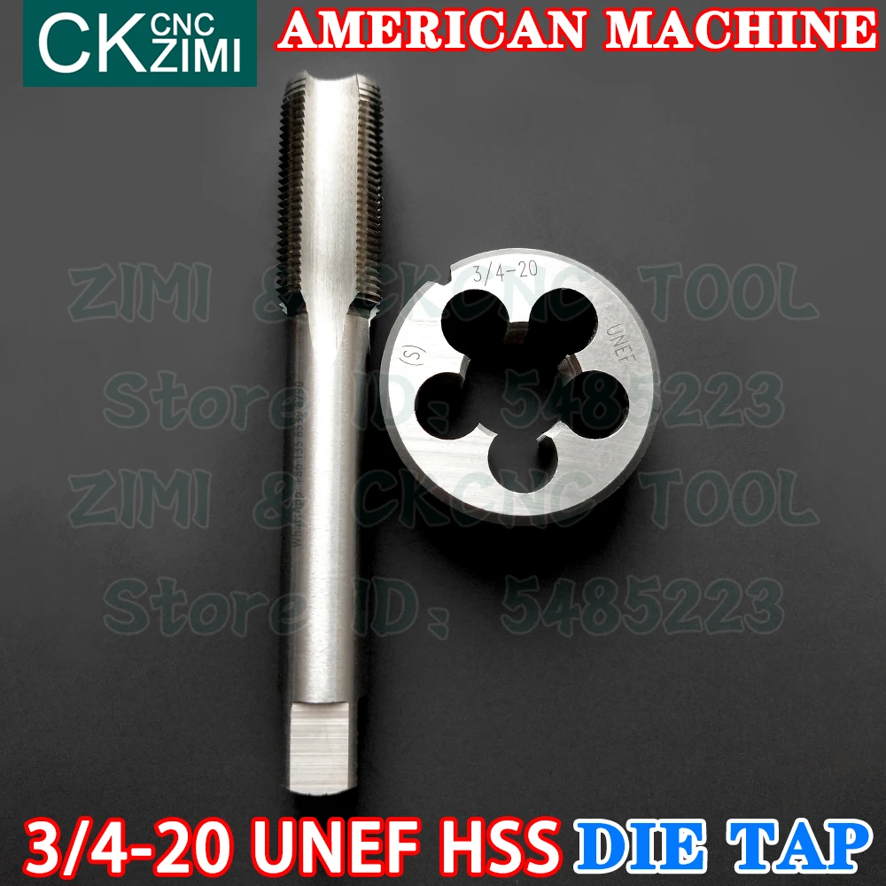 3/4-20UNEF 3/4-20 UNEF HSS Tay Cầm Thẳng Tiêu Chuẩn Mỹ Máy Chết Tập Dây Thép Cao Cấp Tap Bung mũi Khoan Khuôn Tròn Kim Loại