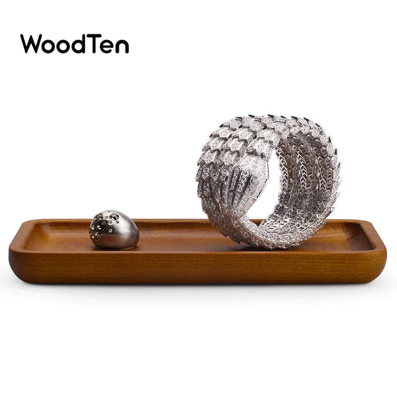 

WoodTen Solid Wooden Jewelry Accessories Display Tray Durable Jewelry Organizer for Women and Men High Quality