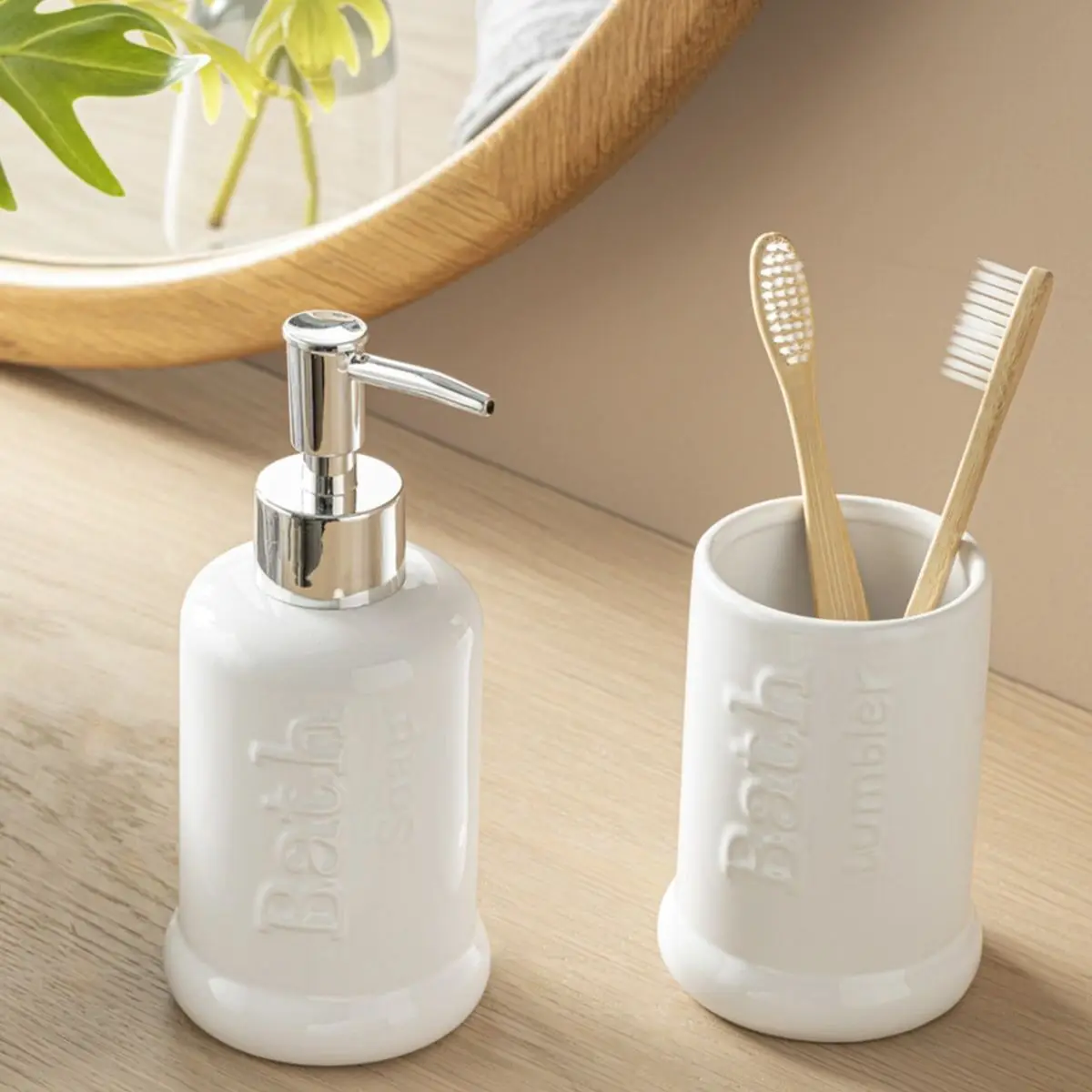 3 Pcs Lux White Bathroom Set Liquid Soap Dispenser Solid Soap Dispenser Toothbrush Holder For Home Made In Turkey Fast Shipping