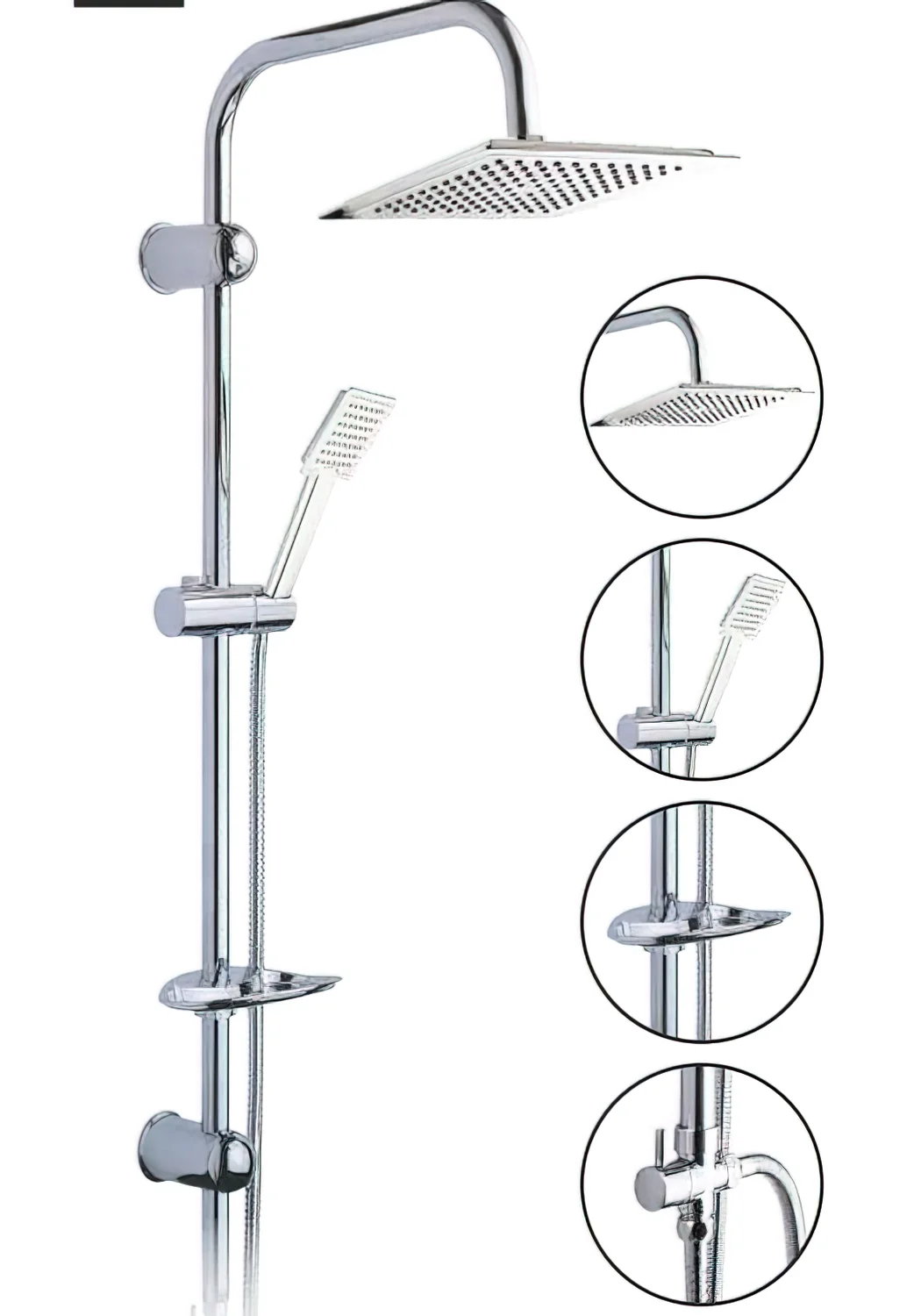 

Aras Shower Set Lux Stainless Steel
