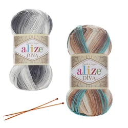 Alize Diva Batik ręcznie robione ręcznie DIY akrylowe Bikini miękka bluzka Amigurumi merceryzowana efekt kamizelka koc sweter kamizelka