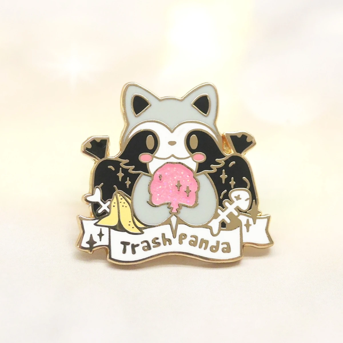 Trash Panda Enamel Pin Cute Cartoon Animal Protection Metal Brooch Pins Collect Badge Kawaii Accessories