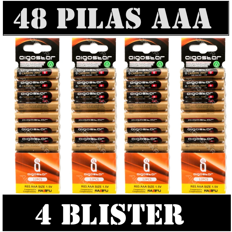 Dacada2005 48 batteries 1,5V AAA power LR03-Blister batteries parts watches remote Control shipping from Spain