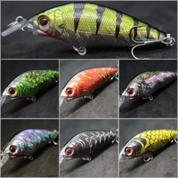 wLure Crankbait Fishing Lure 8.1cm 7.1g Wide Swimming Action Short Body #6 Hook Insect Bait Fresh Water 3D Hard Eyes M583