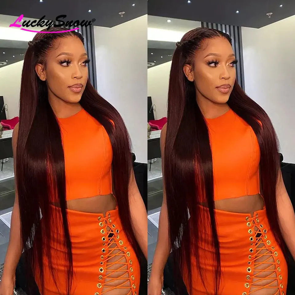 Transparante 13x4 Kant Frontale Pruiken 30 Inch Bruin Recht Braziliaans Menselijk Haar Pruik Cosplay Lijmloos Voor Vrouwen 180 Dichtheid