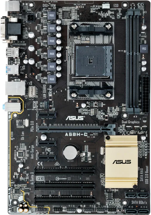 ASUA A68H-C Motherboard Socket FM2+ AMD A68H DDR3 32GB support AMD A10-5700 A10-7800 A4-4020 cpu SATA III  ATX