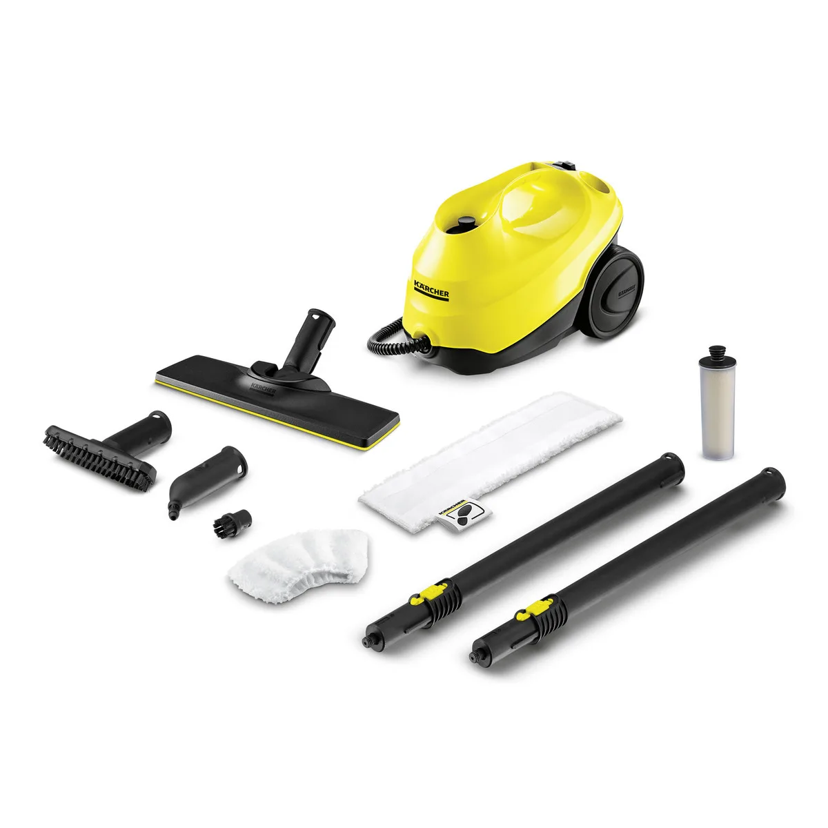 Karcher SC 3 EasyFix-home steam cleaner with EasyFix floor cleaning Kit + 2 prolongation tubes + accessories, Vaporeta, cleaning without detergents or chemicals (1.513-124.0)