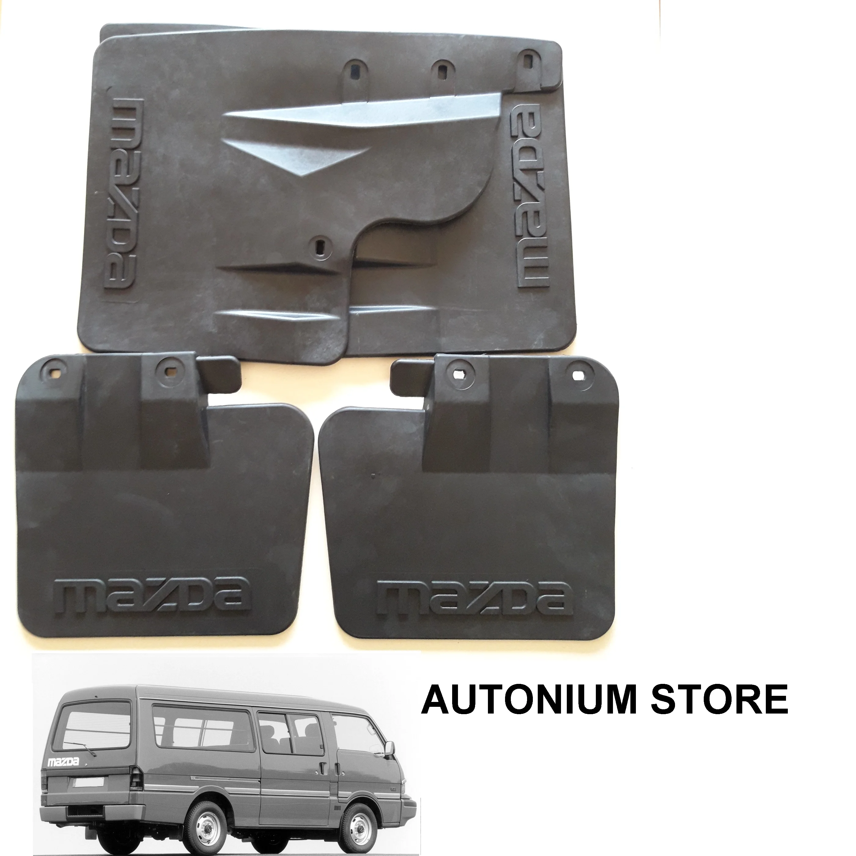 1 Set 4 Pieces Front Rear Left Right Mudguard Mud Guard MudFlap Mud Flap for Mazda E2000 E2200 Van Bongo Brawny Van Minibus