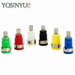 1/5/10PCS Insulated Safety 32A 4mm Banana Terminal 6 Colors Female Jack Panel Mount Socket Binding Post Wire Connector