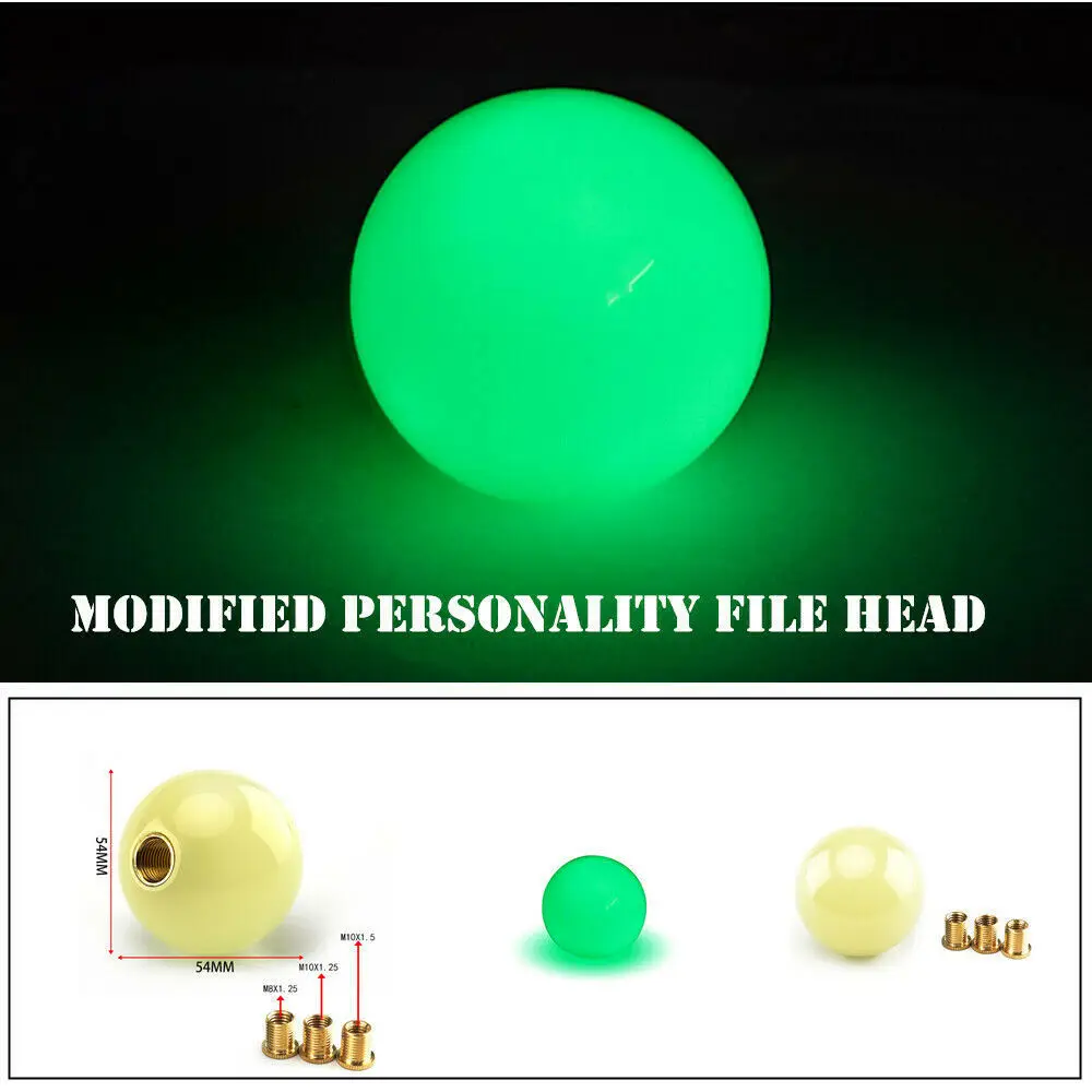 Universal Car JDM Green/Blue/Red Glow In The Dark Shift Knob For Manual/Automatic Short Throw Gear Shifter With dapter
