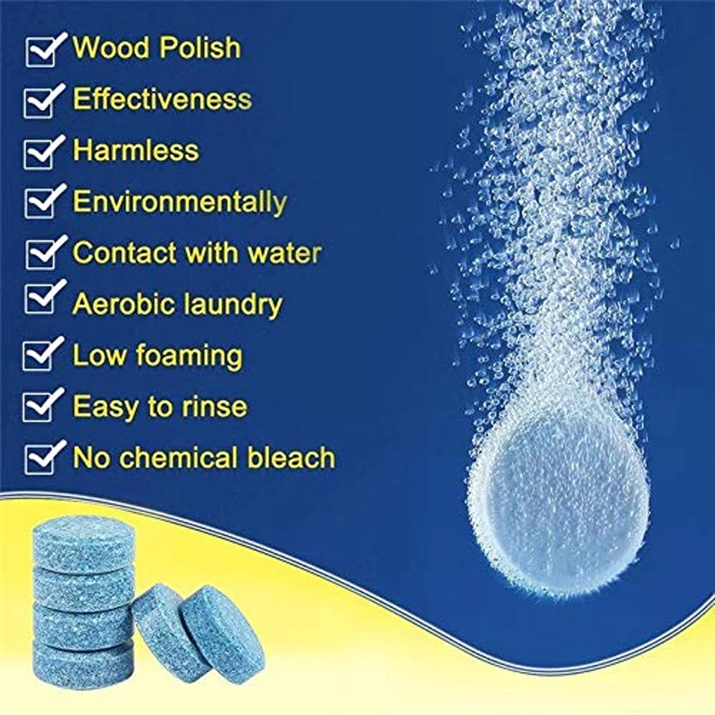 Car Window Cleaner Wiper Tablet Washer Fluid Effervescent Glass Tablet Windshield Washer Pills Pellet Car Glass Accessories