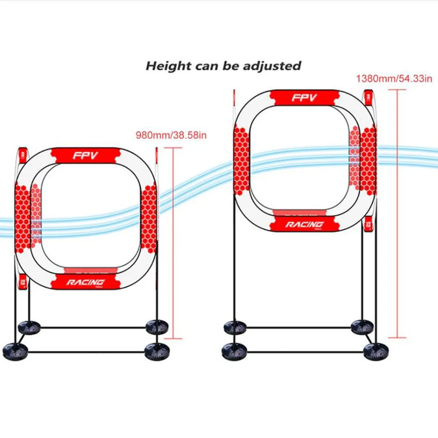 LDARC 780mm FPV Drone Racing Gate Goal w/ Base Cinewhoop Racer Crossing Flying Doors Quad Indoor Exercise