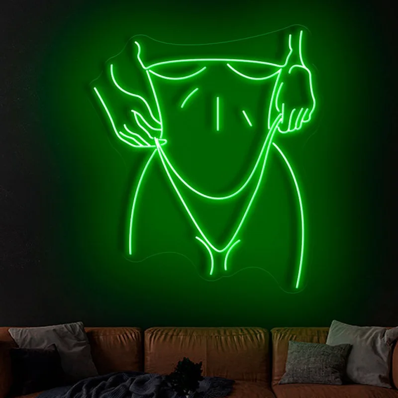 Sexy Woman Vintage Neon Sign Custom Bedroom Party Bar Wall Room Decor LED Lady Neon light Wedding Personalized romance