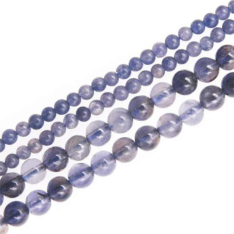 

Iolite Cordierite Beads Strand Round Smooth 2/3/4mm Natural Gemstone For Jewelry Making Gift Craft DIY Bracelet Earrings