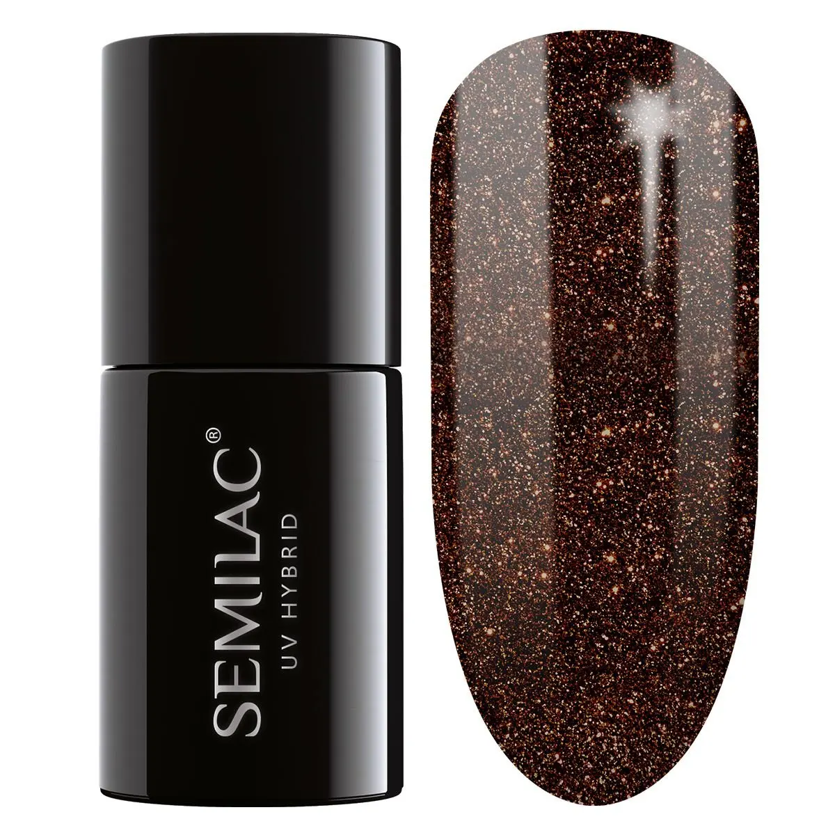 Semilac High Jive 180 semi-permanent coverage, UV hybrid nail polish texture Gel