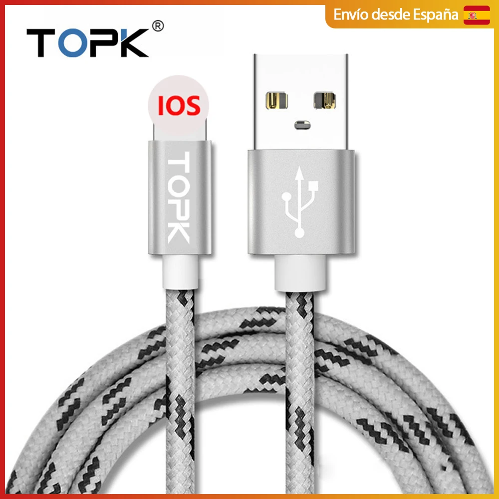 TOPK iPhone Cable with Port L i g h t n i n g - iPhone 5 and 5s 5C SE 6 6S 7 8 Plus X XS X Max XR , iPad