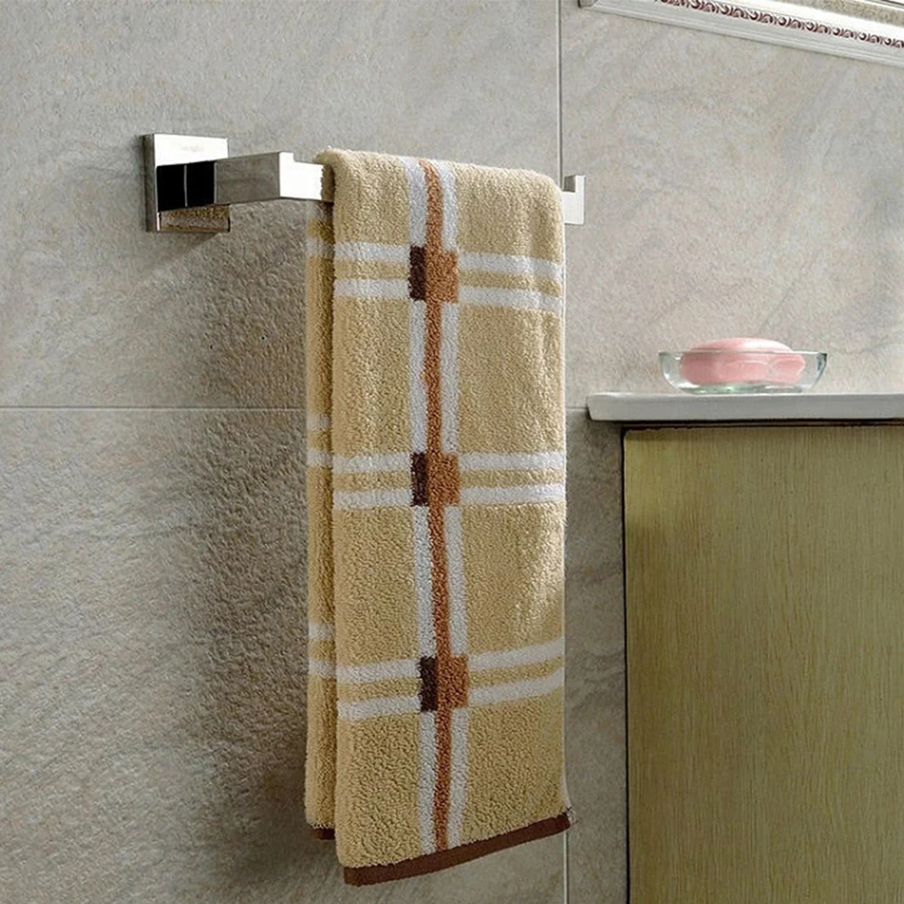 10 inch Length Bathroom Stainless Steel  Square Towel Rail Bar Towel Racks 01-028