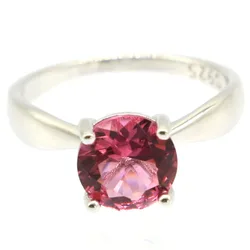 8x8mm Romantic 2.3g Circle Tourmaline London Blue Topaz Daily Wear For Sister 925 Solid Sterling Silver Rings