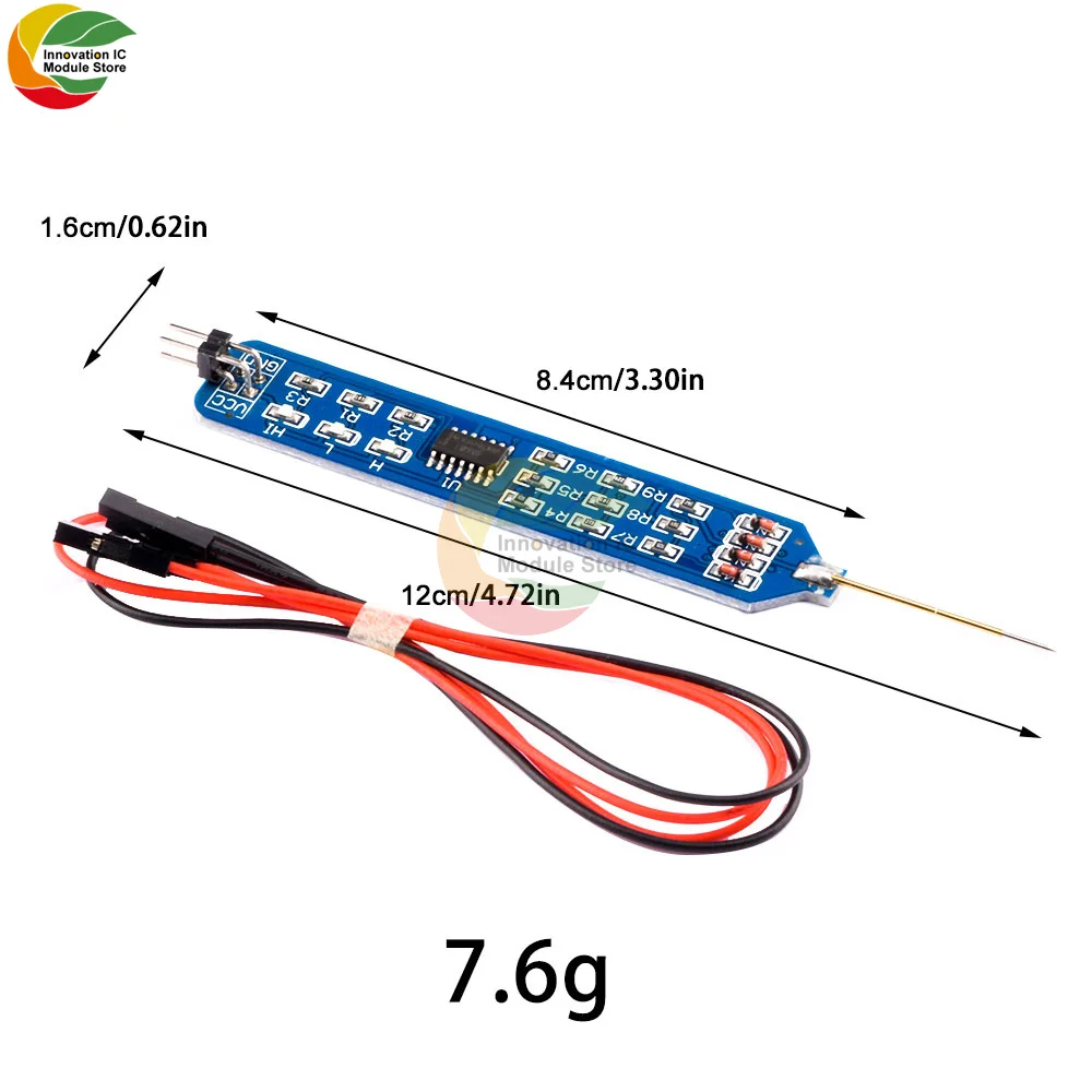 5V 3.3V Logic Tester Pen Level Tester Digital Circuit Debugger Logic Pulser Analyzer Detecting Probe Circuit Tool W/ Dupont Line