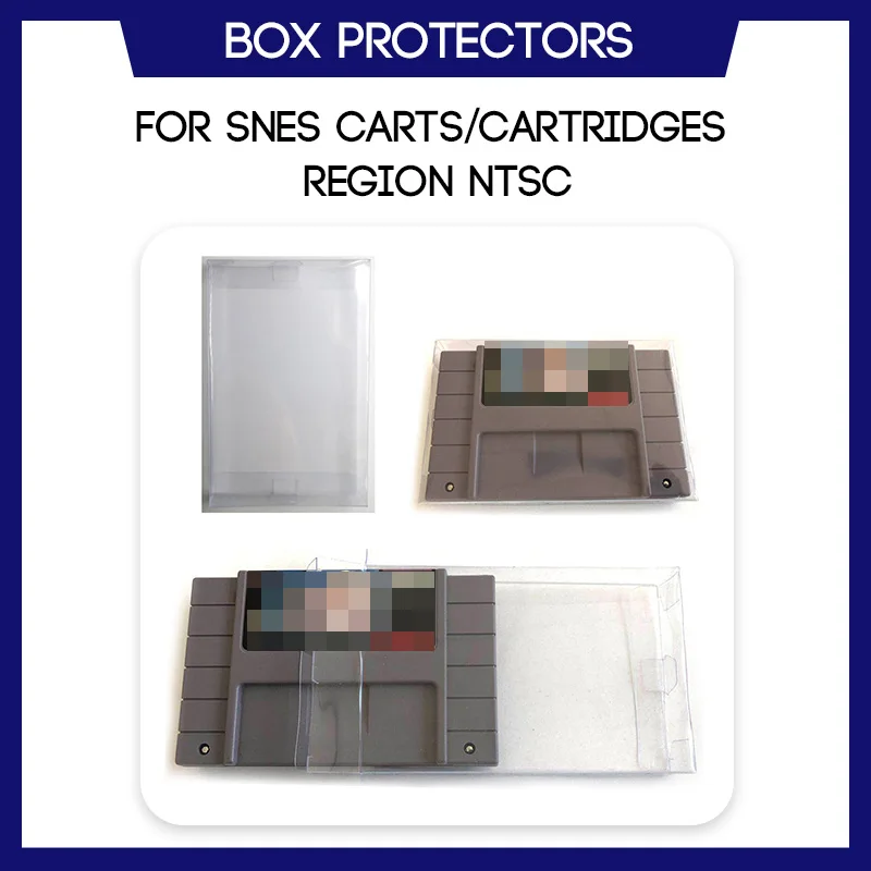 Cartucho ntsc para super nintendo cartucho, caixa protetora para snes, feito sob encomenda, capa de plástico