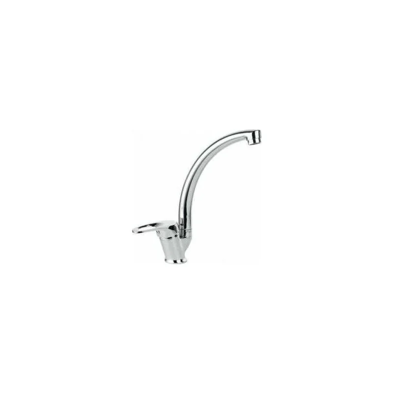 Gazelles Swan Sink Faucet (Kitchen Faucet) Hot and Cold Water Inlet Available it is Chrome Plated on Brass.