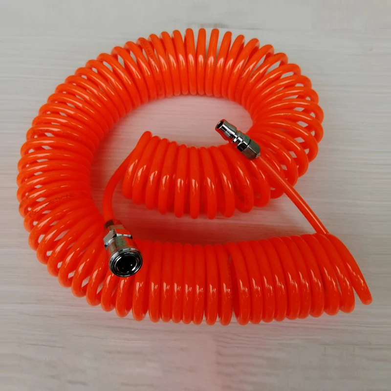 PU 8mm x 5mm Polyurethane Air Compressor Hose Tube Flexible Air Tool With Connector PU0805 Spring Spiral Pipe 8*5 6M 9M 12M 15M