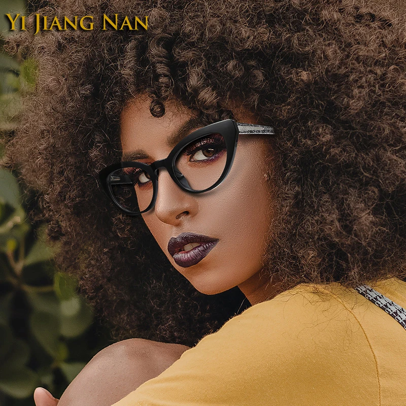 Cat Eye Fashion Women Optical Glasses Frame Women Prescription Eyeglasses Acetate Trendy Eyewear Monturas De Lentes Mujer Gafas