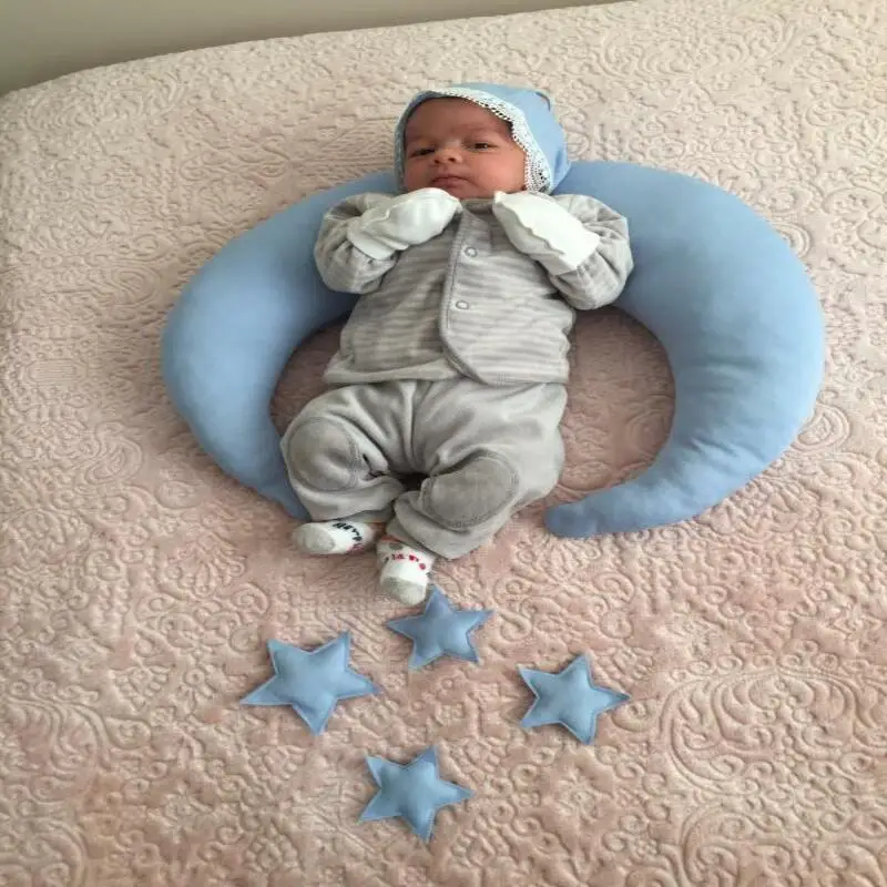 Newborn Photography Props Baby Girl Boy Moon Pillow Star Photo Shooting Accessories Hat Posing Beans Infants Bebe Costume