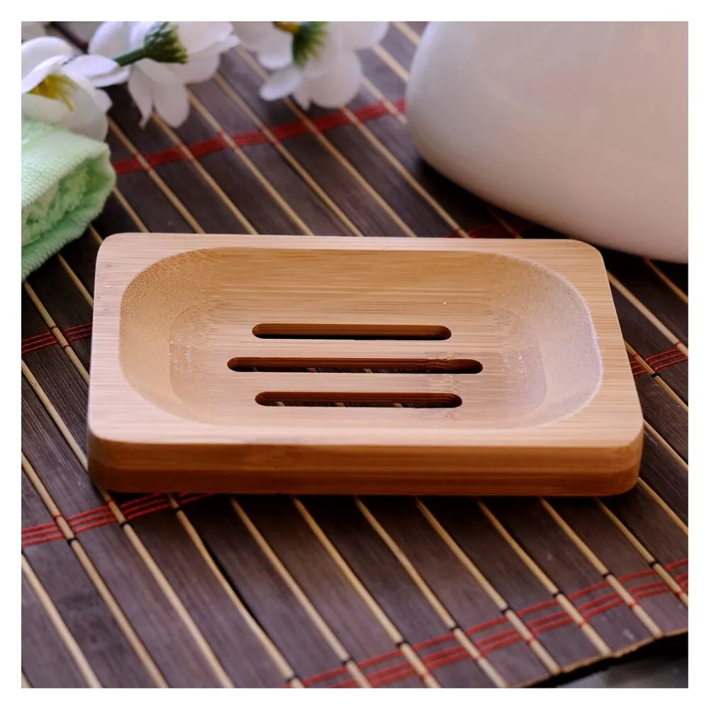 Natural bamboo tree Rectangle Bamboo Solid Soap Dispenser Bathroom accessories toilet accessories soap box 120x80x15 mm