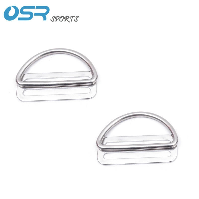 1 par de anillos D cortos SS316 BCD de montaje lateral para buceo con planeador de tres barras 11030