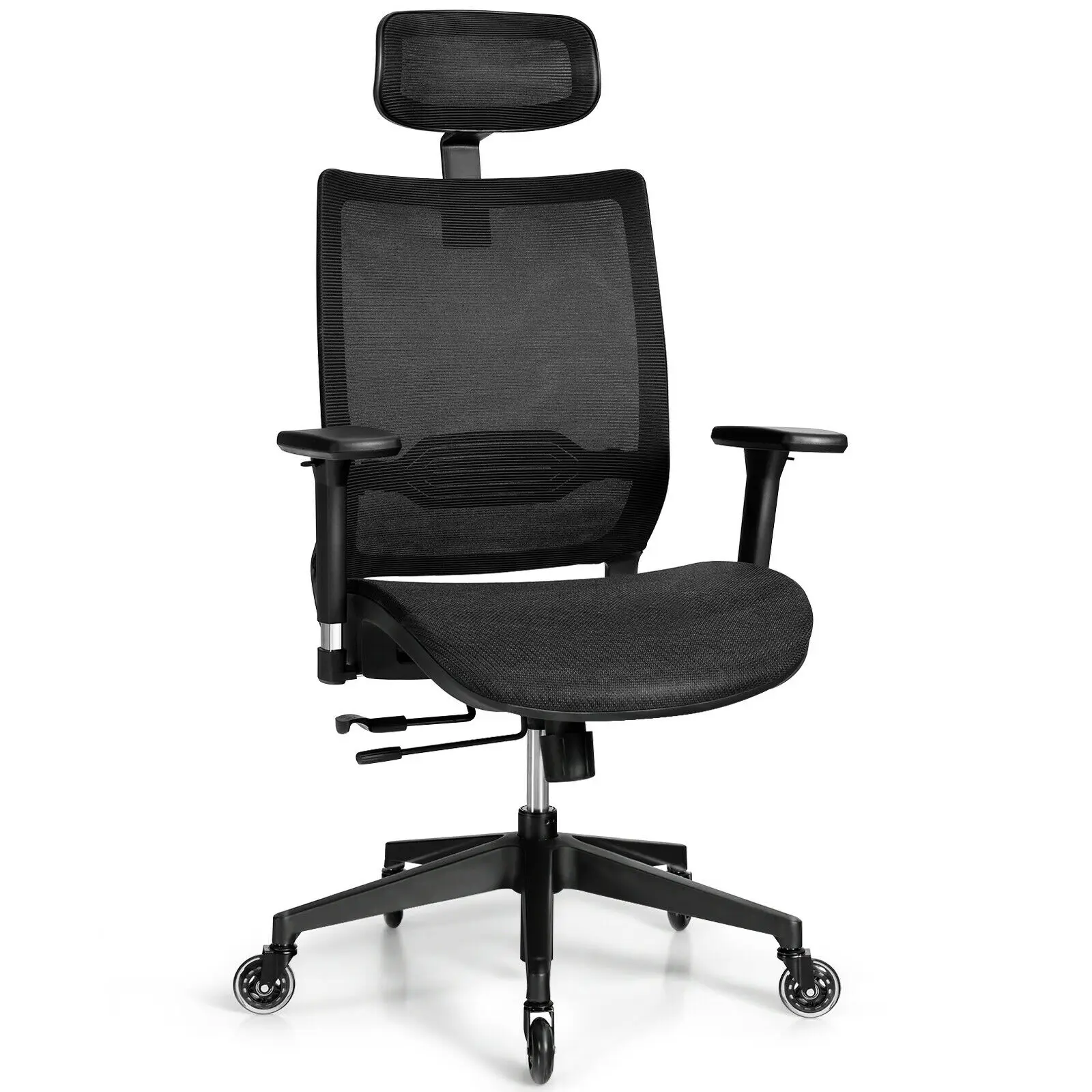 Office Chair Adjustable Mesh Computer Chair with Sliding Seat & Lumbar Support