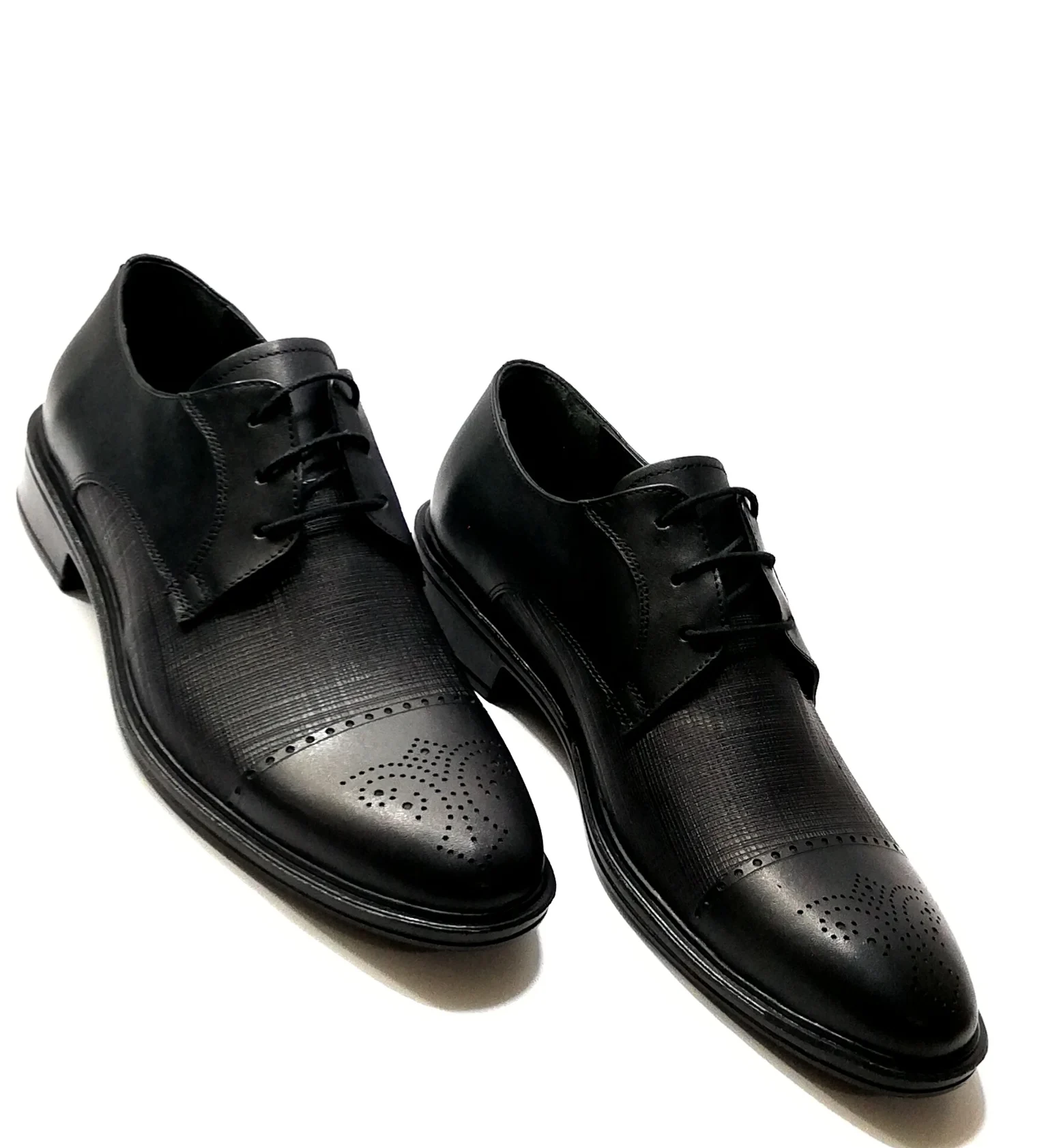 MEN'S BLACK 100% LEATHER OXFORD SHOES. RUBBER SOLE OFFICIAL DRESS. IDEAL MODEL FOR WEDDING, OFFICE, DAILY USE. 1. QUALITY