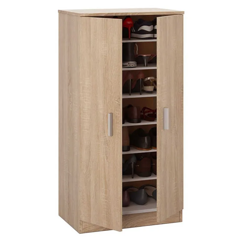 Basic shoe cabinet, Canadian Oak two-door shoe cabinet, Oak shoe cabinet auxiliary cabinet. Measures: 108x55x36 cm