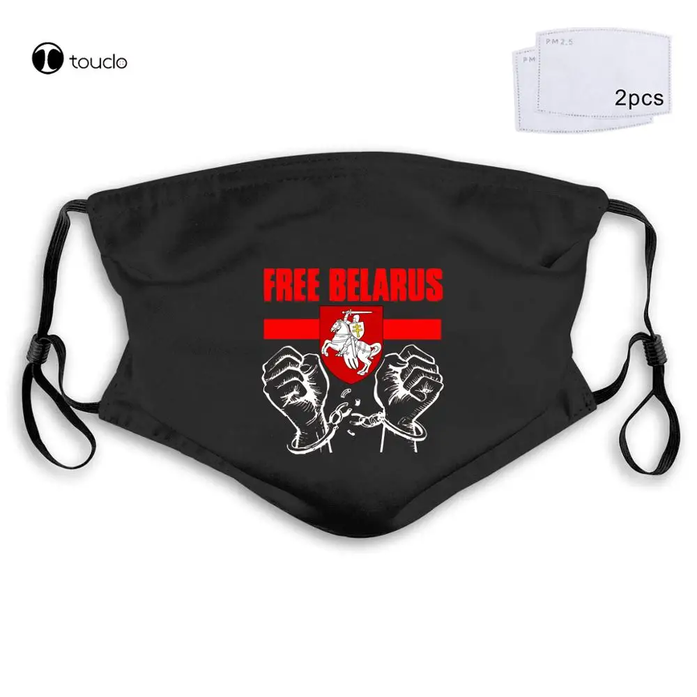 Pogonya Belarus Flagge Weiß Rot Weiß Symbol Gesicht Maske Filter Tasche Tuch Reusable Waschbar