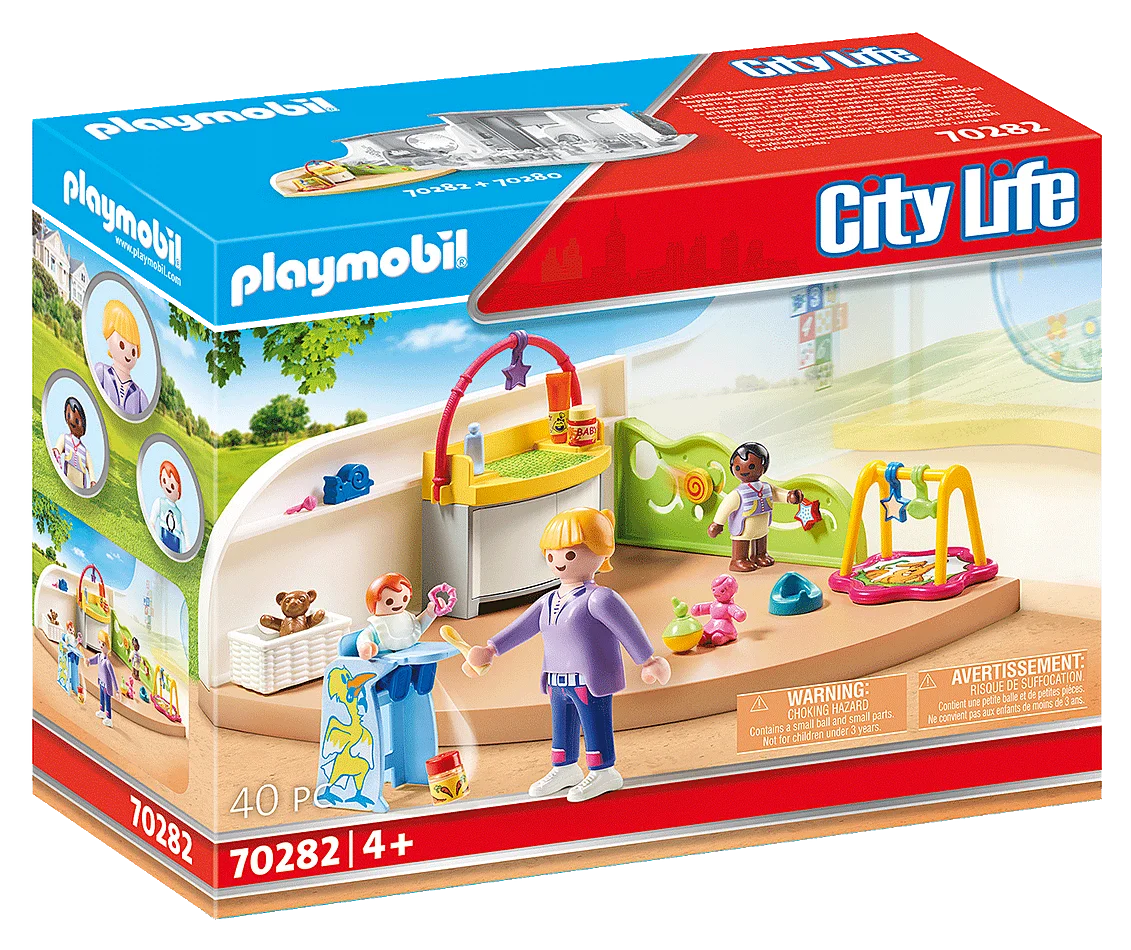 PLAYMOBIL baby room, 70282 reference, original, toys, boys, girls, gifts, collector, figures, dolls, shop, with box, new, man, woman, official license, clicks, famobil