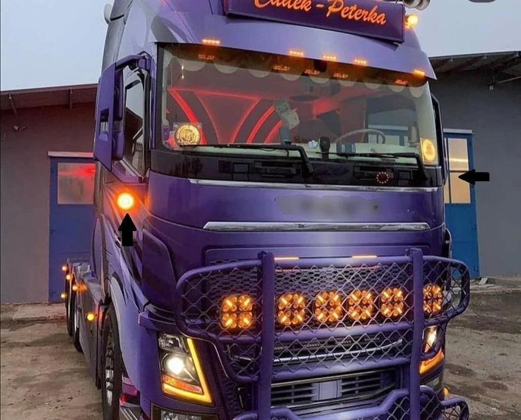 FOR VOLVO TRUCK LOLLIPOP EARRING LED LAMP