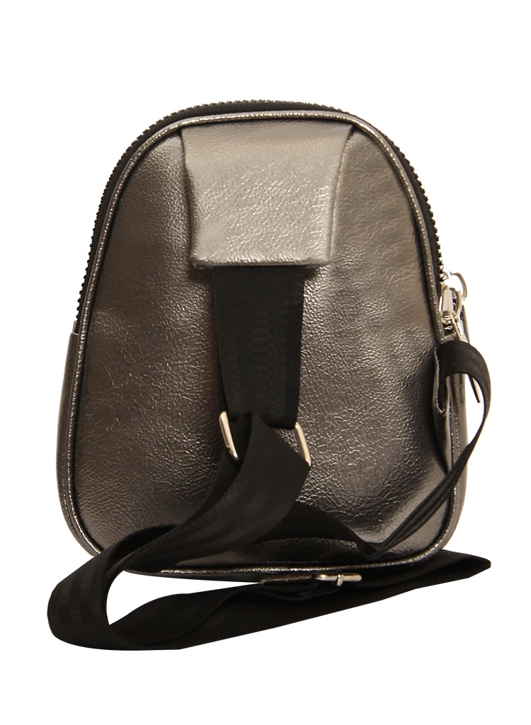 Sac à bandoulière en cuir Vintage pour femmes, sac à bandoulière et de poitrine gris, 3303