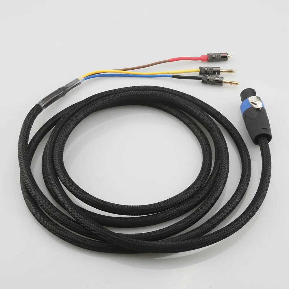 High Quality Subwoofer Cable 3 Wire Sub Speaker Cable Speakon to Banana End for REL/MJ Acousti